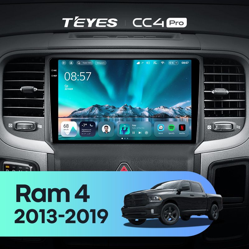 Штатная магнитола Teyes CC4 Pro 12/256 Dodge Ram 4 DJ DS (2013-2019) F2