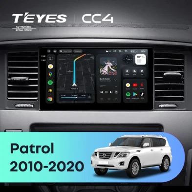 Штатная магнитола Teyes CC4 8/128 Nissan Patrol Y62 (2010-2020) F1 9"