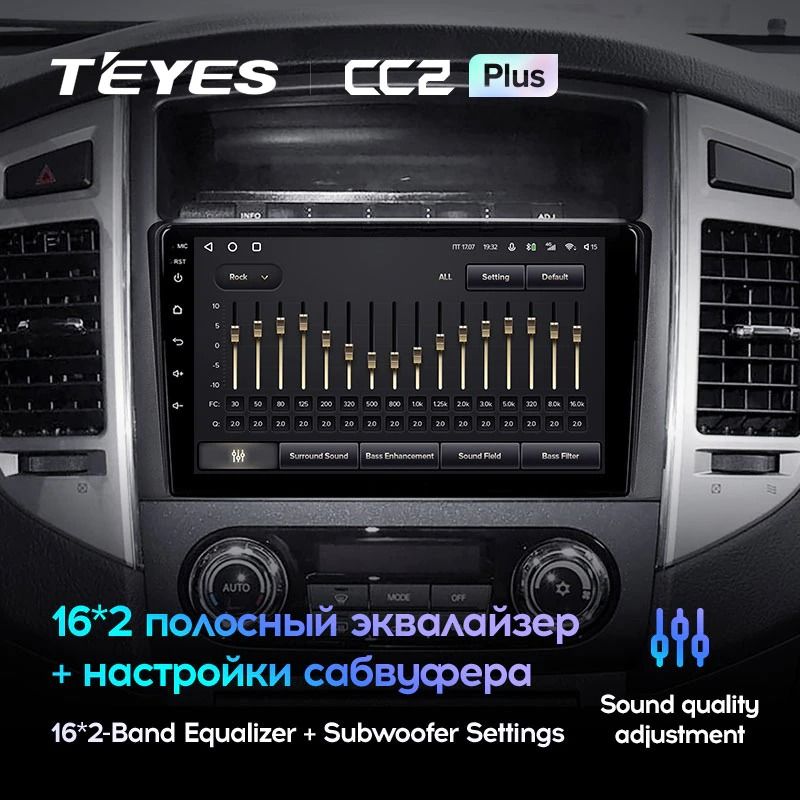 Штатная магнитола Teyes CC2 Plus 4/64 Mitsubishi Pajero 4 V80 V90 (2006-2024)