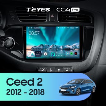 Штатная магнитола Teyes CC4 Pro 8/128 Kia Ceed 2 JD (2012-2018)