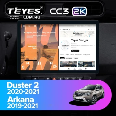 Штатная магнитола Teyes CC3 2K 4/32 Renault Duster HM 2 (2020-2021) F2 (13")