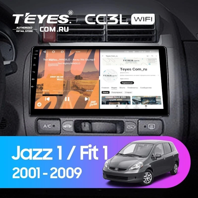 Штатная магнитола Teyes CC3L WiFi 2/32 Honda Jazz 1 (2001-2009)