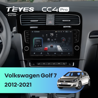 Штатная магнитола Teyes CC4 Pro 12/256 Volkswagen Golf 7 (2012-2021) (с кнопками)