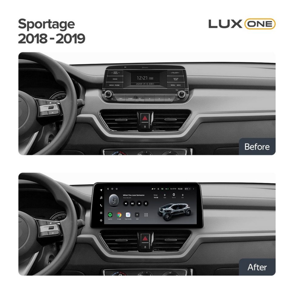 Переходная рамка kia Sportage 2018-2019 Тип-B (12,3")