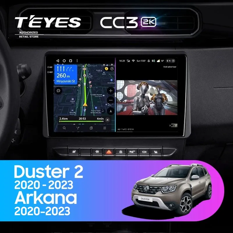 Штатная магнитола Teyes CC3 2K 4/32 Renault Arkana (2020-2023) F1