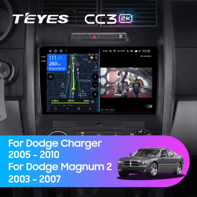 Штатная магнитола Teyes CC3 2K 4/64 Dodge Charger 6 LX (2005-2010)