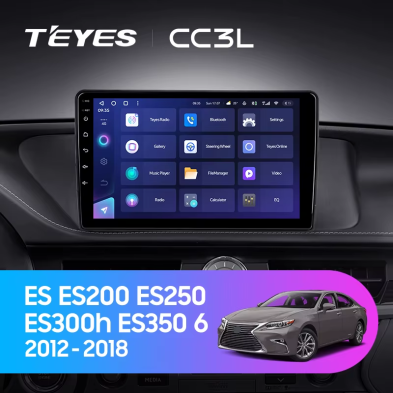 Штатная магнитола Teyes CC3L 4/64 Lexus ES ES200 ES250 ES300h ES350 XV60 VI (2012-2018) Тип-C