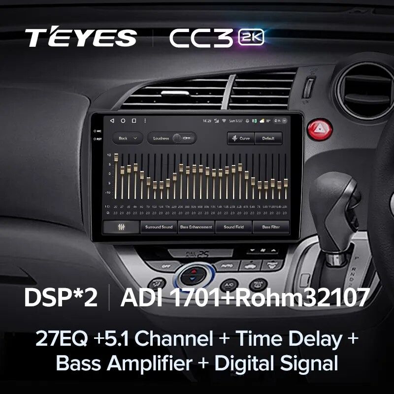 Штатная магнитола Teyes CC3 2K 360 6/128 Honda Stream 2 (2006-2014) Правый руль