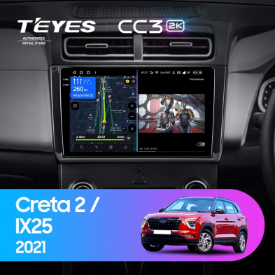Штатная магнитола Teyes CC3 2K 360 6/128 Hyundai Creta 2 2021+ (глянец) F2