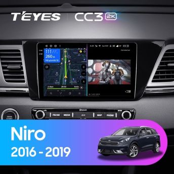 Штатная магнитола Teyes CC3 2K 360 6/128 Kia Niro DE (2016-2019)