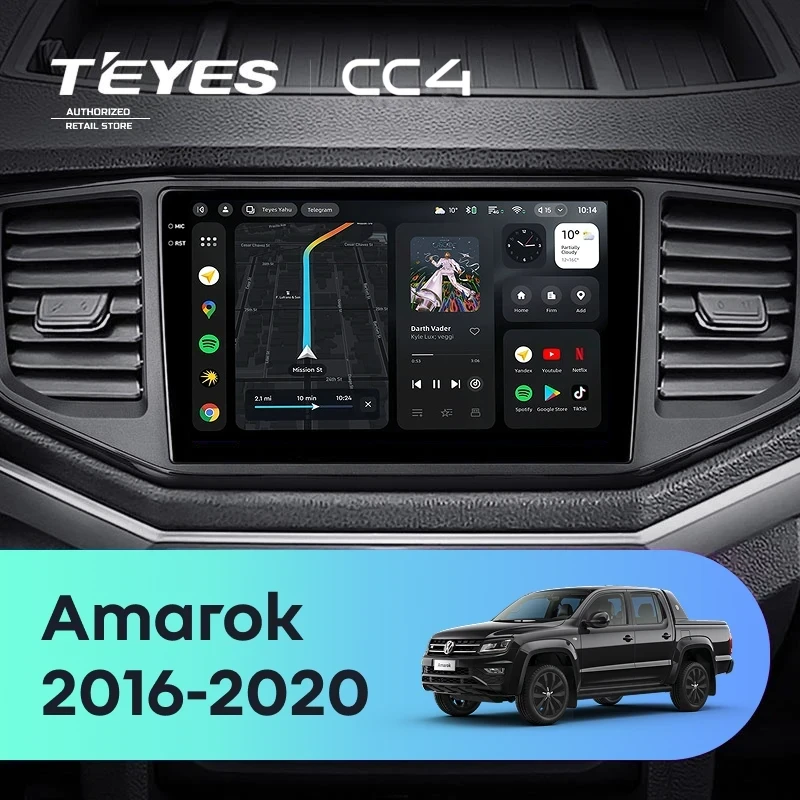 Штатная магнитола Teyes CC4 6/64 Volkswagen Amarok 1 (2016-2020)