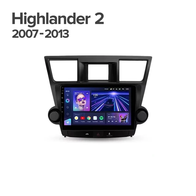 Штатная магнитола Teyes CC3 2K 4/32 Toyota Highlander 2 XU40 (2007-2013) F1 10"