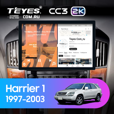 Штатная магнитола Teyes CC3 2K 4/32 Toyota Harrier 1 (XU10) (1997-2003) F1 (11")