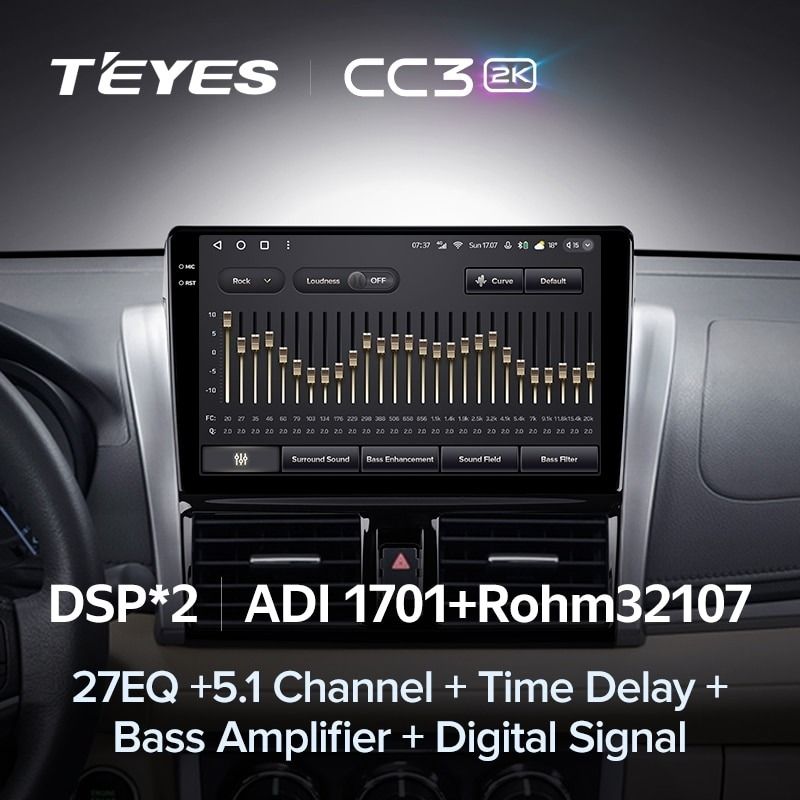 Штатная магнитола Teyes CC3 2K 6/128 Toyota Vios XP150 (2013-2020)