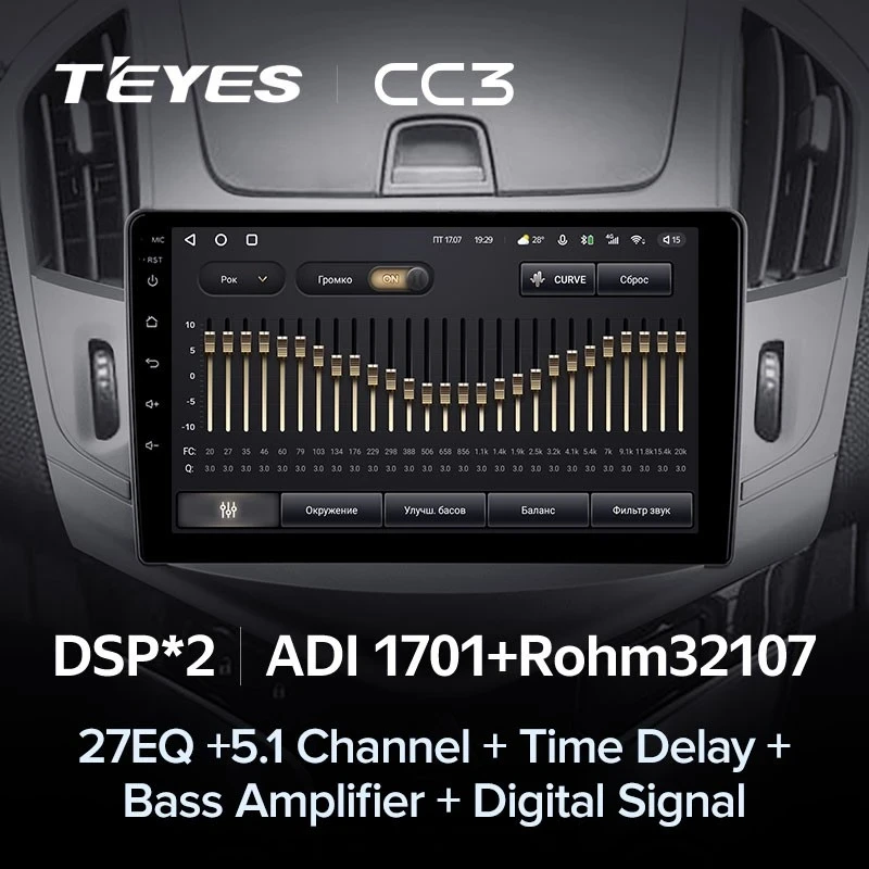 Штатная магнитола Teyes CC3 4/32 Chevrolet Cruze J300 J308 (2012-2015) F1