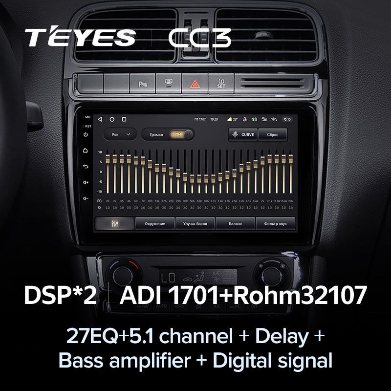 Штатная магнитола Teyes CC3 4/64 Volkswagen Polo 5 (2008-2020) F1