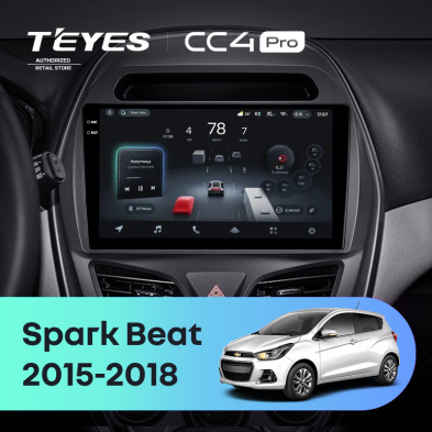 Штатная магнитола Teyes CC4 Pro 8/128 Chevrolet Spark Beat (2015-2018) F2