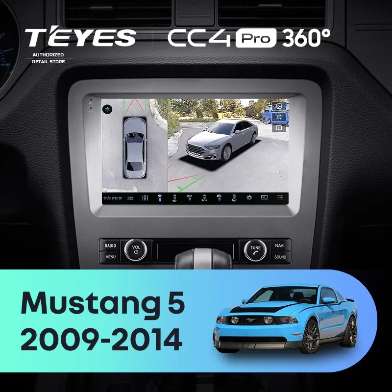 Штатная магнитола Teyes CC4 Pro 360 8/128 Ford Mustang 5 S-197 (2009-2014) F2