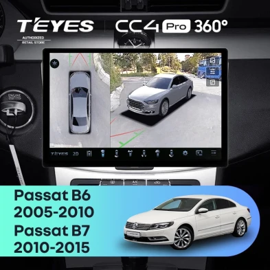 Штатная магнитола Teyes CC4 Pro 360 12/256 Volkswagen Passat B6 (2005-2010) (13")