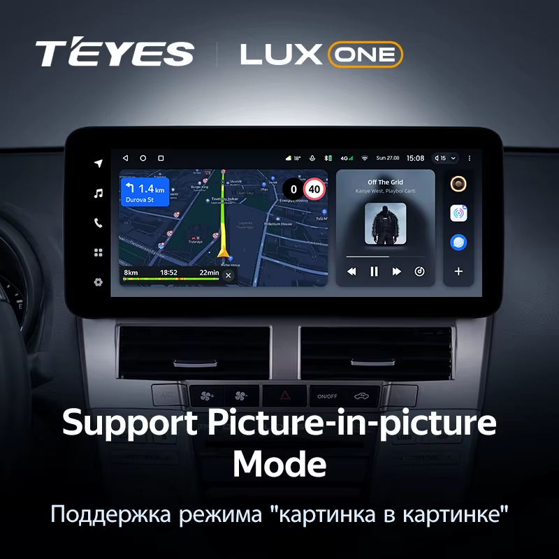 Штатная магнитола Teyes LUX ONE 4/32 Toyota Harrier XU30 (2003-2013) Тип-A