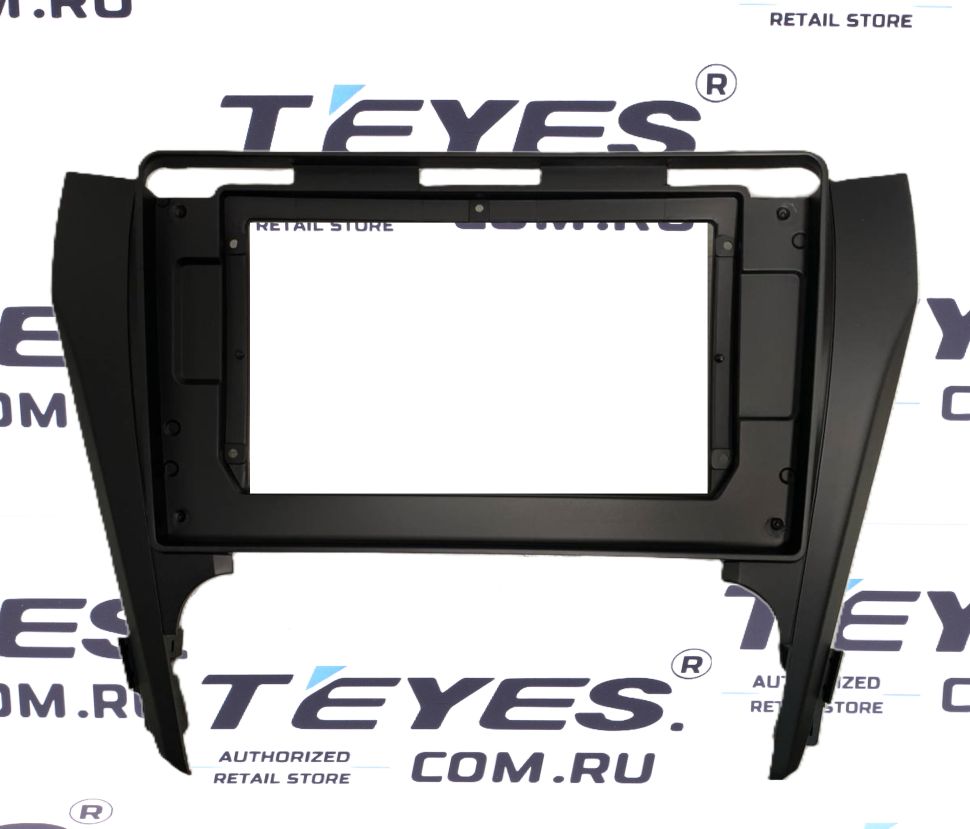 Переходная рамка Toyota Camry 7 XV 55 (2014-2017) (чёрная) (B - есть штатная камера) F2 (10")