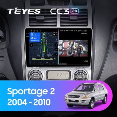 Штатная магнитола Teyes CC3 2K 4/64 Kia Sportage 2 (2004-2010)