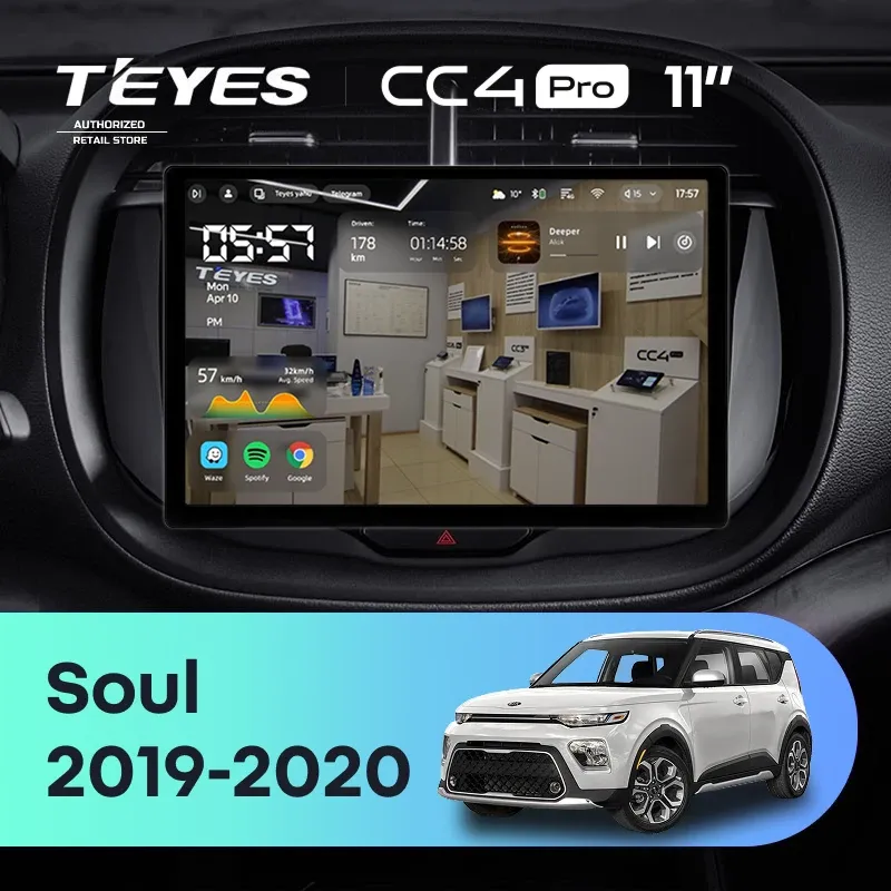 Штатная магнитола Teyes CC4 Pro 12/256 Kia Soul (2019-2020) (11")