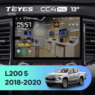 Штатная магнитола Teyes CC4 Pro 8/128 Mitsubishi L200 5 (2018-2020) F1 (13")