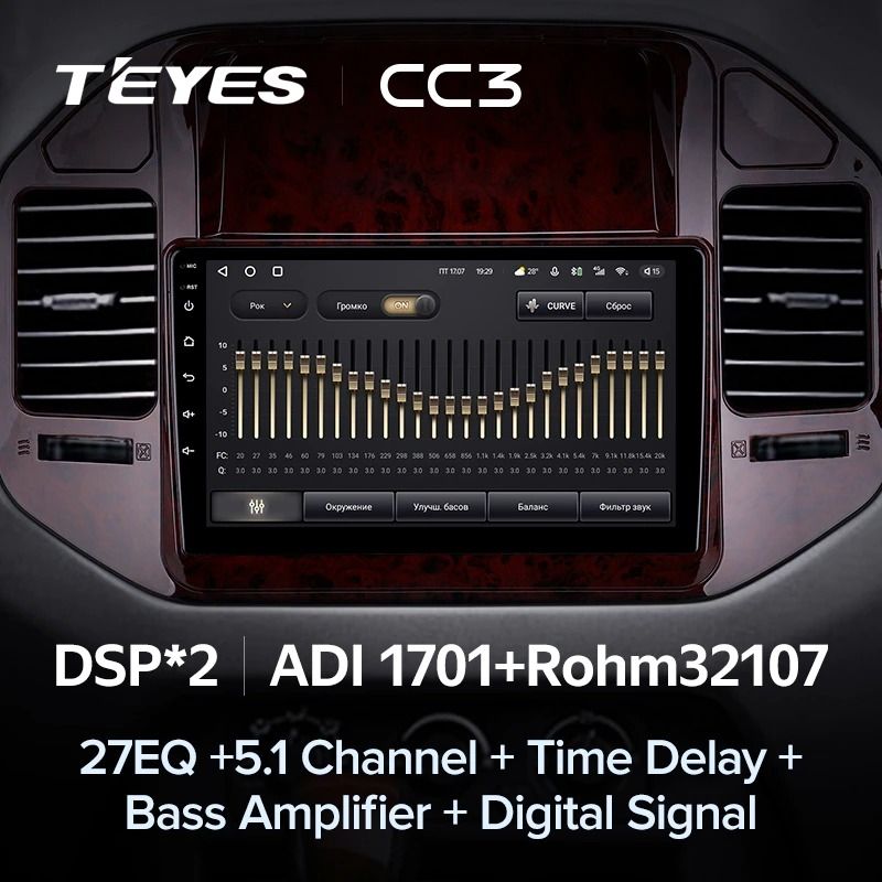 Штатная магнитола Teyes CC3 4/32 Mitsubishi Pajero 3 V70 V60 (1999-2006)