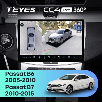 Штатная магнитола Teyes CC4 Pro 360 8/128 Volkswagen Passat B6 (2005-2010) (11")
