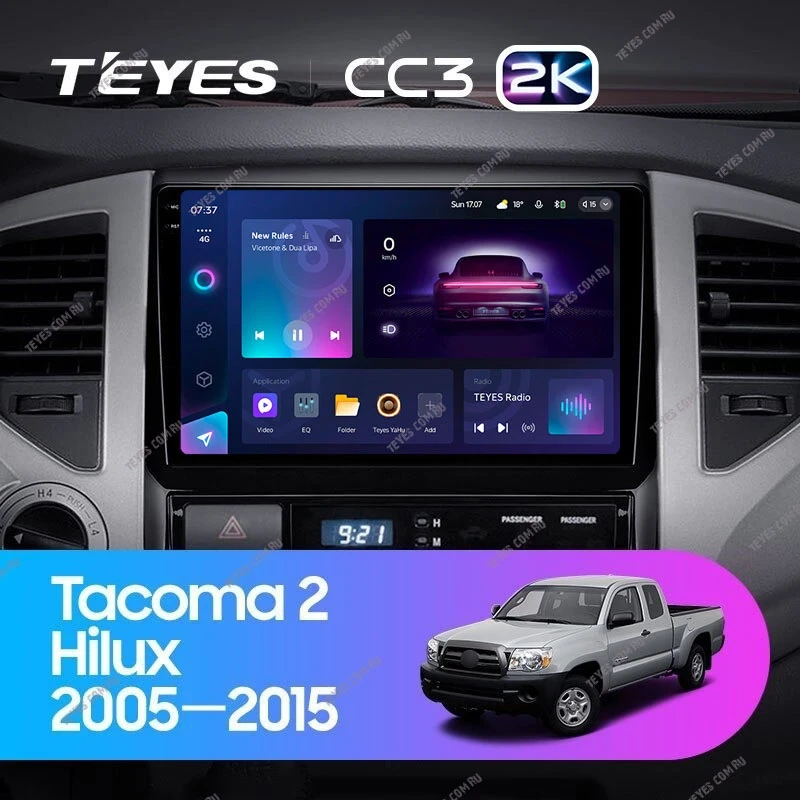 Штатная магнитола Teyes CC3 2K 4/32 Toyota Tacoma 2 (2005-2015)