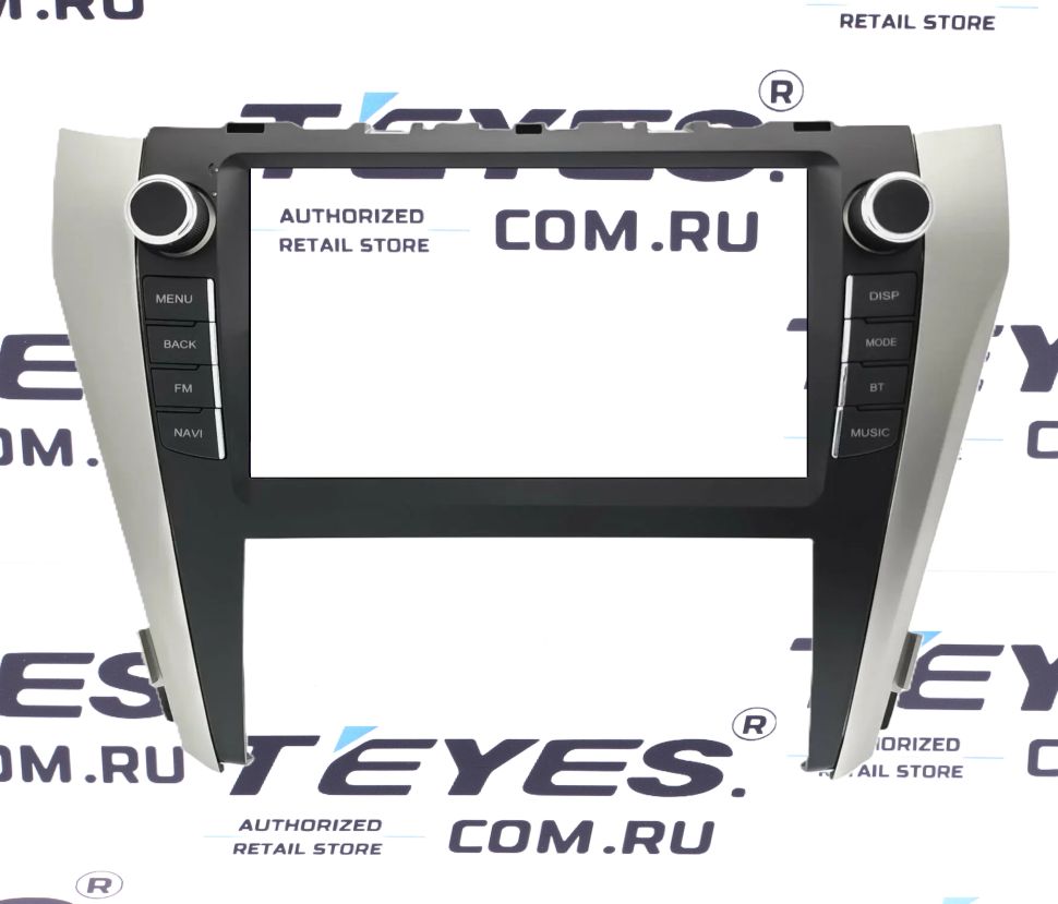 Переходная рамка Toyota Camry 7 XV 55 (2014-2017) (серая) (F3 - с кнопками) (9")