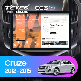 Штатная магнитола Teyes CC3 2K 4/32 Chevrolet Cruze J300 J308 (2012-2015) (11") (черная)